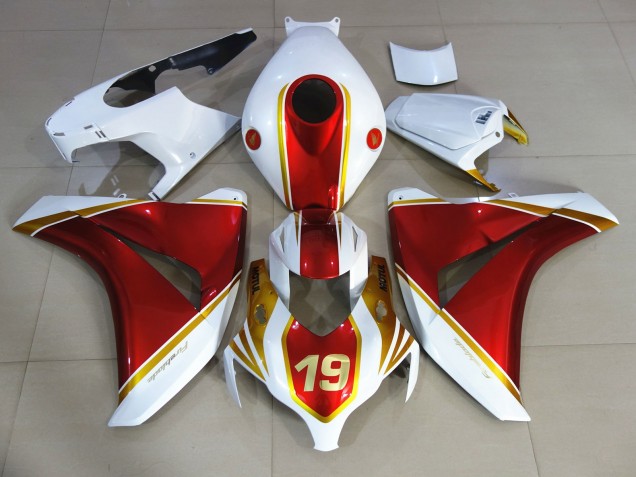 Red and White 19 08-11 Honda CBR1000RR Fairings Red and White 19 08-11 Honda CBR1000RR Fairings