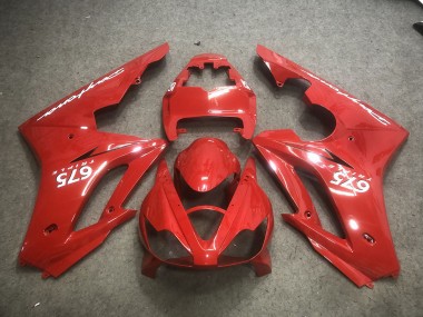 Red with White Decals 06-08 Triumph Daytona 675 Fairings