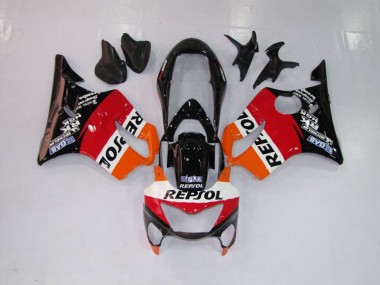Repsol Red Orange and Black 99-00 Honda CBR600 F4 Fairings