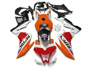 Repsol White and Red 12-15 Aprilia RS4 125 Fairings