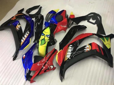 Share Red and Blue 16-19 Kawasaki ZX10R Fairings