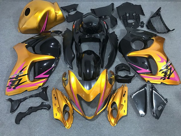Shiny Gold with Black 08-20 Suzuki GSXR 1300 Hayabusa Fairings Shiny Gold with Black 08-20 Suzuki GSXR 1300 Hayabusa Fairings