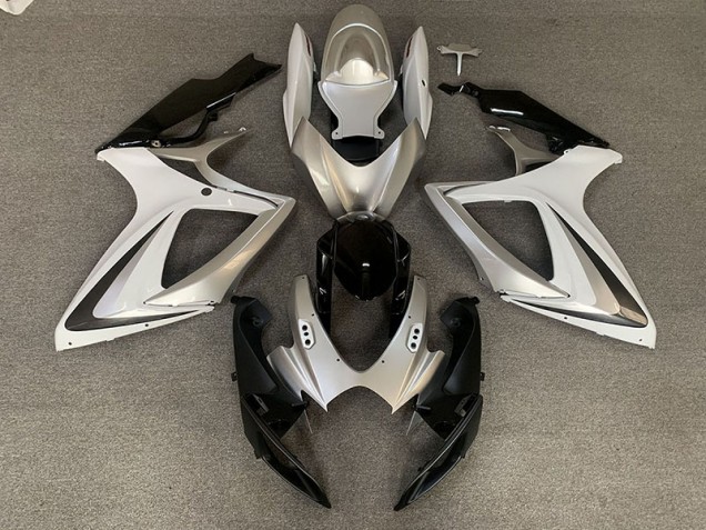 Silver White OEM Style 06-07 Suzuki GSXR 600-750 Fairings Silver White OEM Style 06-07 Suzuki GSXR 600-750 Fairings