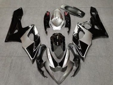 Silver and Black 05-06 Suzuki GSXR 1000 Fairings