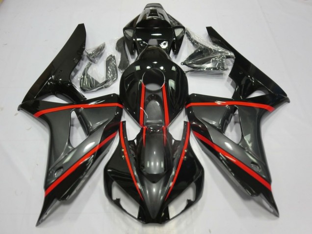 Silver and Black 06-07 Honda CBR1000RR Fairings Silver and Black 06-07 Honda CBR1000RR Fairings