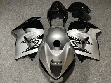 Silver and Black 97-07 Suzuki GSXR 1300 Hayabusa Fairings