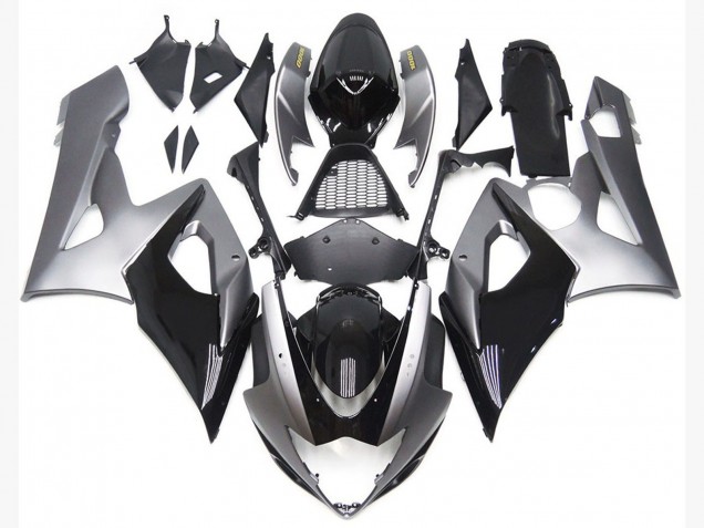 Silver and Gloss Black Style 05-06 Suzuki GSXR 1000 Fairings Silver and Gloss Black Style 05-06 Suzuki GSXR 1000 Fairings