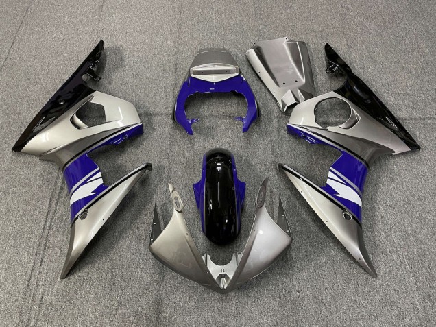 Silver and Purple style 03-04 Yamaha R6 Fairings Silver and Purple style 03-04 Yamaha R6 Fairings