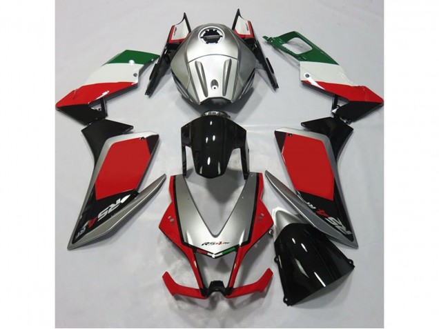 Silver and Red 12-15 Aprilia RS4 125 Fairings Silver and Red 12-15 Aprilia RS4 125 Fairings