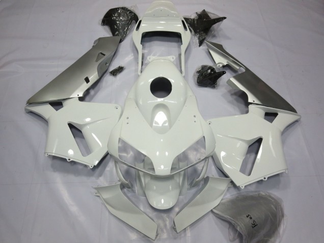 Silver and White 03-04 Honda CBR600RR Fairings Silver and White 03-04 Honda CBR600RR Fairings