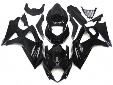 Slick Gloss Black Style 07-08 Suzuki GSXR 1000 Fairings