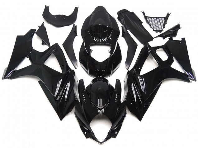 Slick Gloss Black Style 07-08 Suzuki GSXR 1000 Fairings Slick Gloss Black Style 07-08 Suzuki GSXR 1000 Fairings