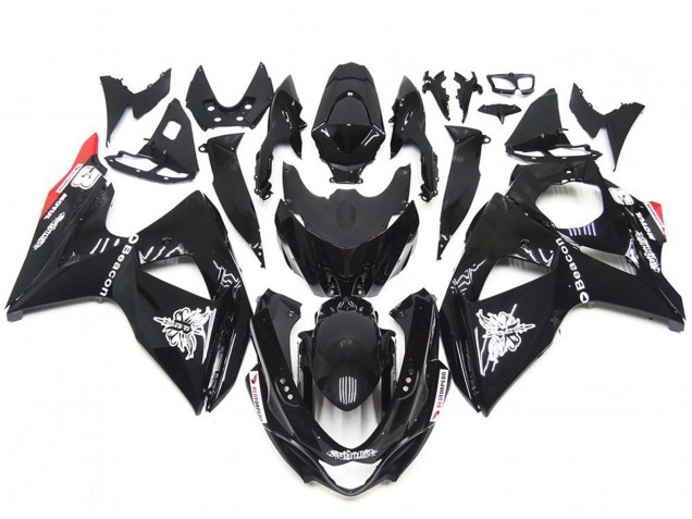 Solid Gloss Black Red style 09-16 Suzuki GSXR 1000 Fairings Solid Gloss Black Red style 09-16 Suzuki GSXR 1000 Fairings