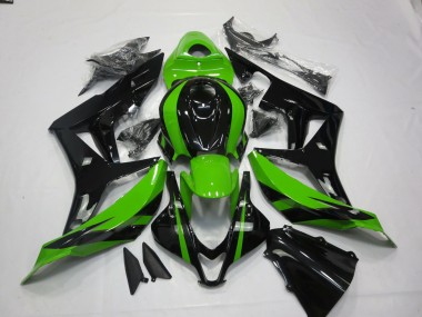 Vibrant Green and Black 07-08 Honda CBR600RR Fairings