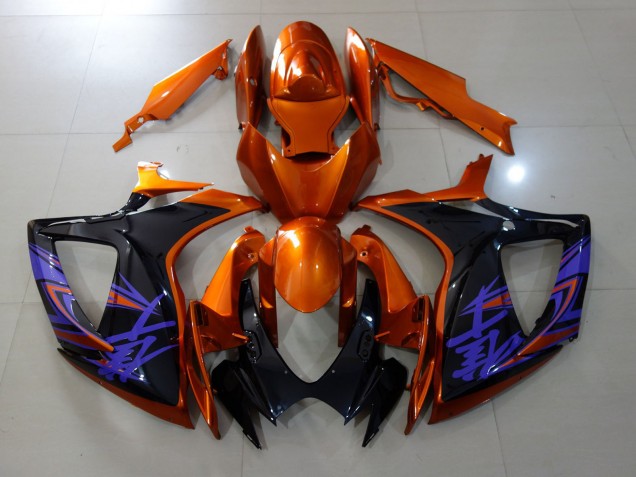 Vibrant Orange & Gloss Black 06-07 Suzuki GSXR 600-750 Fairings Vibrant Orange & Gloss Black 06-07 Suzuki GSXR 600-750 Fairings