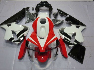 White Red and Black OEM 03-04 Honda CBR600RR Fairings