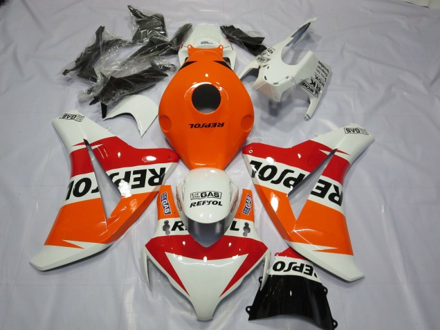 White Repsol Design 08-11 Honda CBR1000RR Fairings White Repsol Design 08-11 Honda CBR1000RR Fairings