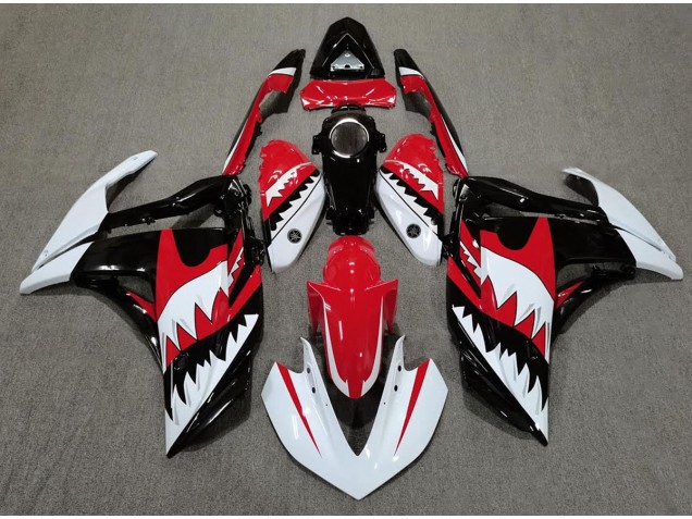 White Shark & Red 15-18 Yamaha R3 Fairings White Shark & Red 15-18 Yamaha R3 Fairings