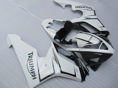 White Silver and Black 06-08 Triumph Daytona 675 Fairings