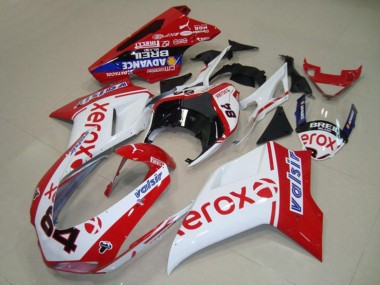 White Xerox 07-14 Ducati Ducati 848 1098 1198 Fairings