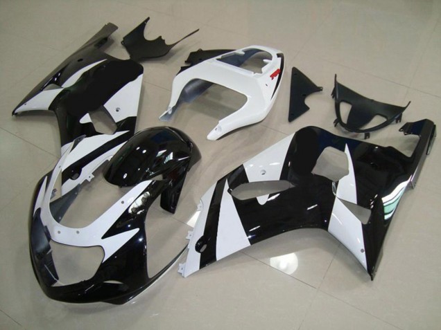 White and Black 01-03 Suzuki GSXR 600-750 Fairings White and Black 01-03 Suzuki GSXR 600-750 Fairings