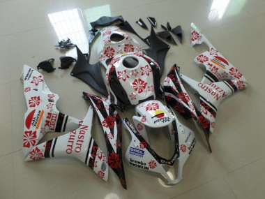 White and Red Nastro Azzurro 07-08 Honda CBR600RR Fairings