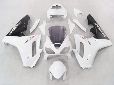 White w Black lowers 06-08 Triumph Daytona 675 Fairings