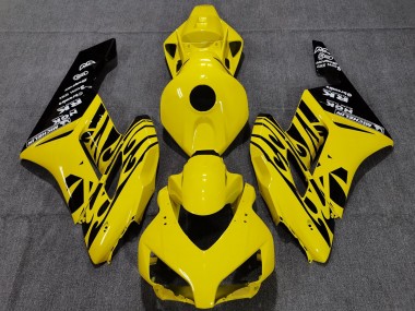 Yellow Black Flame 04-05 Honda CBR1000RR Fairings