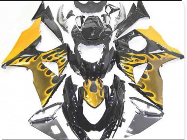 Yellow Flame 09-16 Suzuki GSXR 1000 Fairings