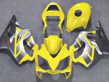 Yellow and Matte Silver 01-03 Honda CBR600 F4i Fairings